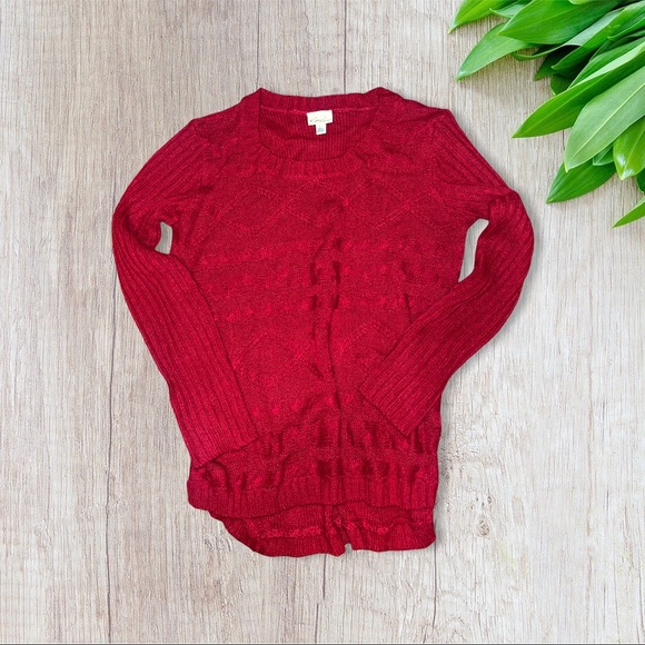 KIM ROGERS RED PULL-ON SWEATER | LARGE - Picture 5 of 6